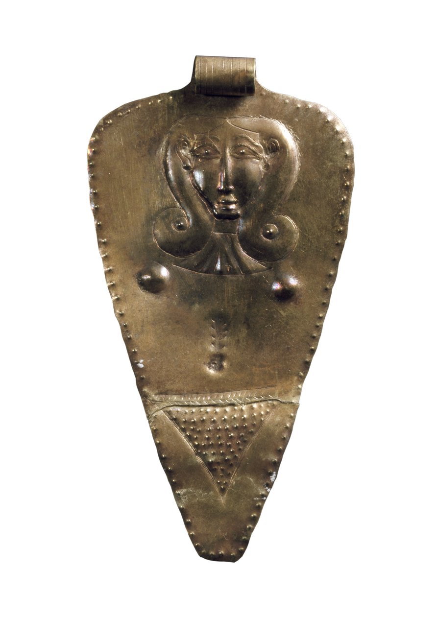 Kultainen äitijumalatar riipus, keskipronssikausi II kultaa tekijältä Bronze Age