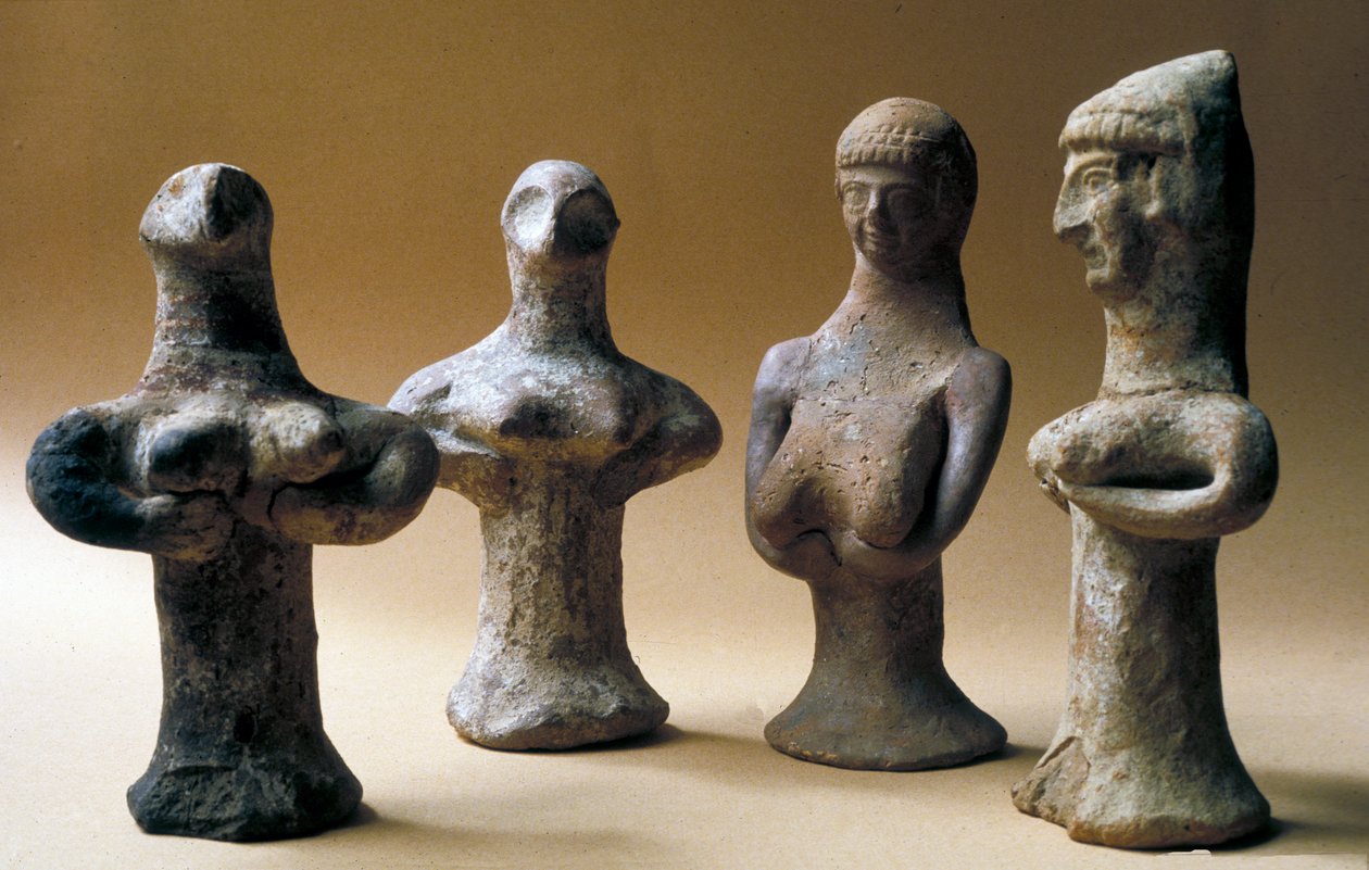 Asheran figuurit, kanaanilaiset, 999-600 eKr. (savi) tekijältä Bronze Age