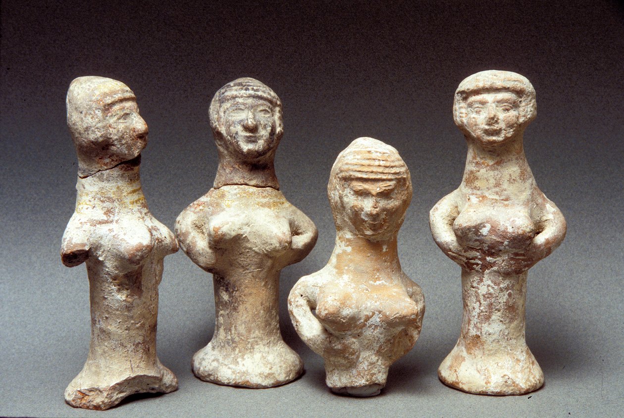 Asheran hahmot, kanaanilainen, 999-600 eKr. (savi) tekijältä Bronze Age