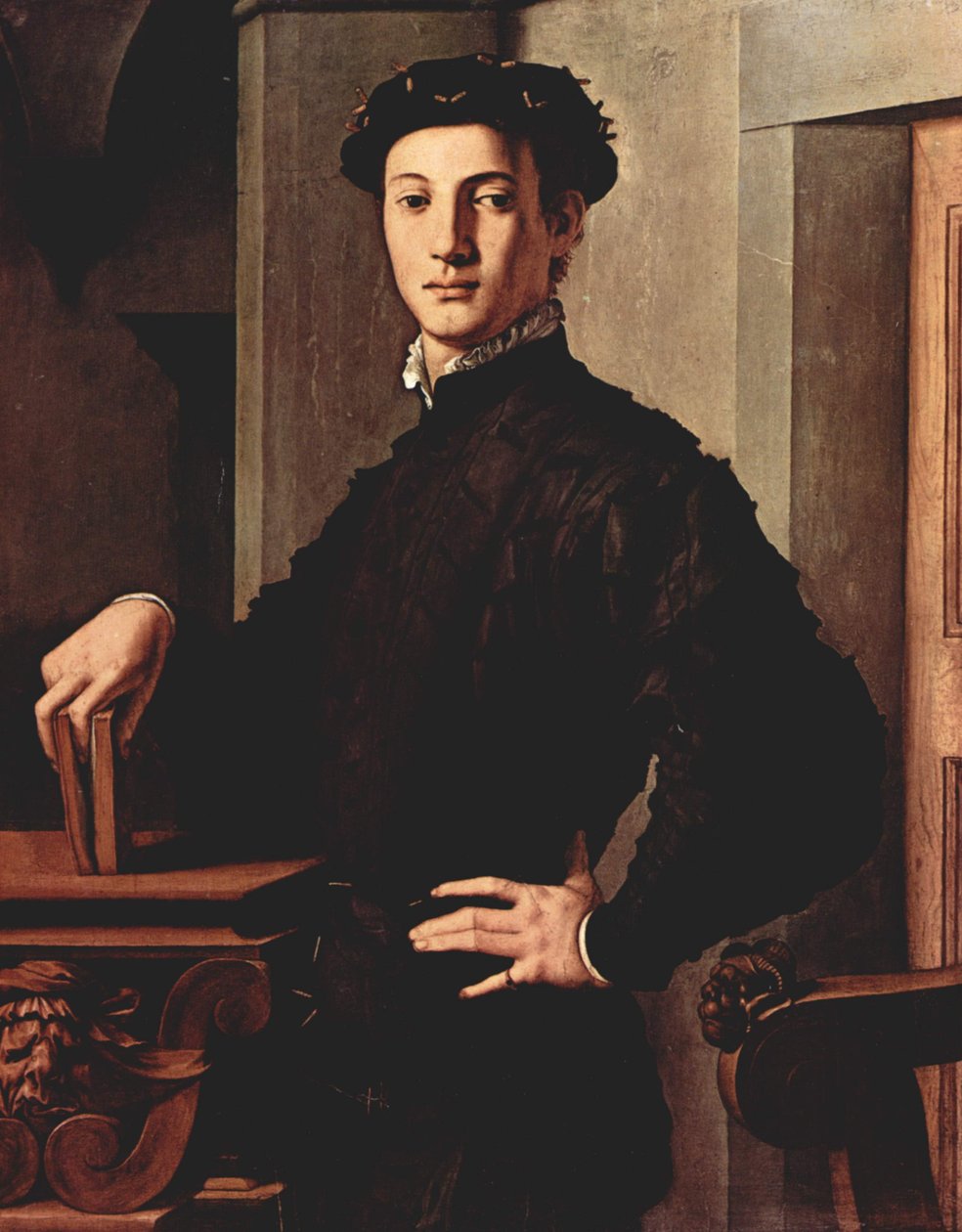 Ritratto di giovane uomo con libro Nuoren miehen muotokuva kirjan kanssa tekijältä Agnolo Bronzino