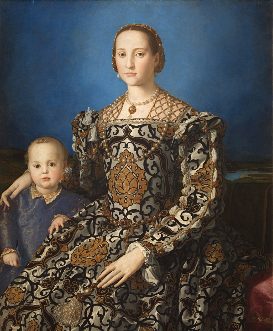 Italian: Ritratto di Eleonora di Toledo col figlio Giovanni Muotokuva Eleonoora Toledon ja hänen poikansa Giovanni de
