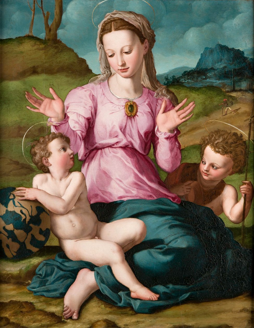 Madonna ja lapsi sekä Johannes Kastajan kanssa tekijältä Bronzino