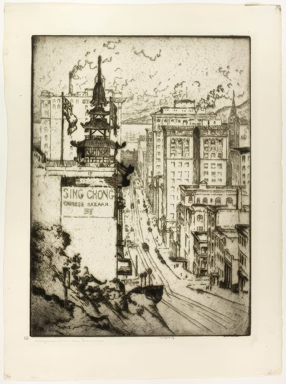 California Street, San Francisco tekijältä Bror Julius Olsson Nordfeldt