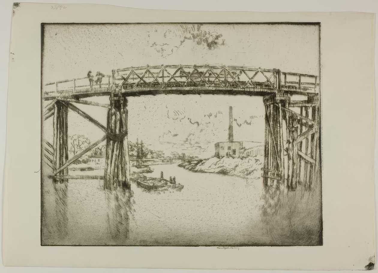 Chicago – Proomut North Branch -joella tekijältä Bror Julius Olsson Nordfeldt