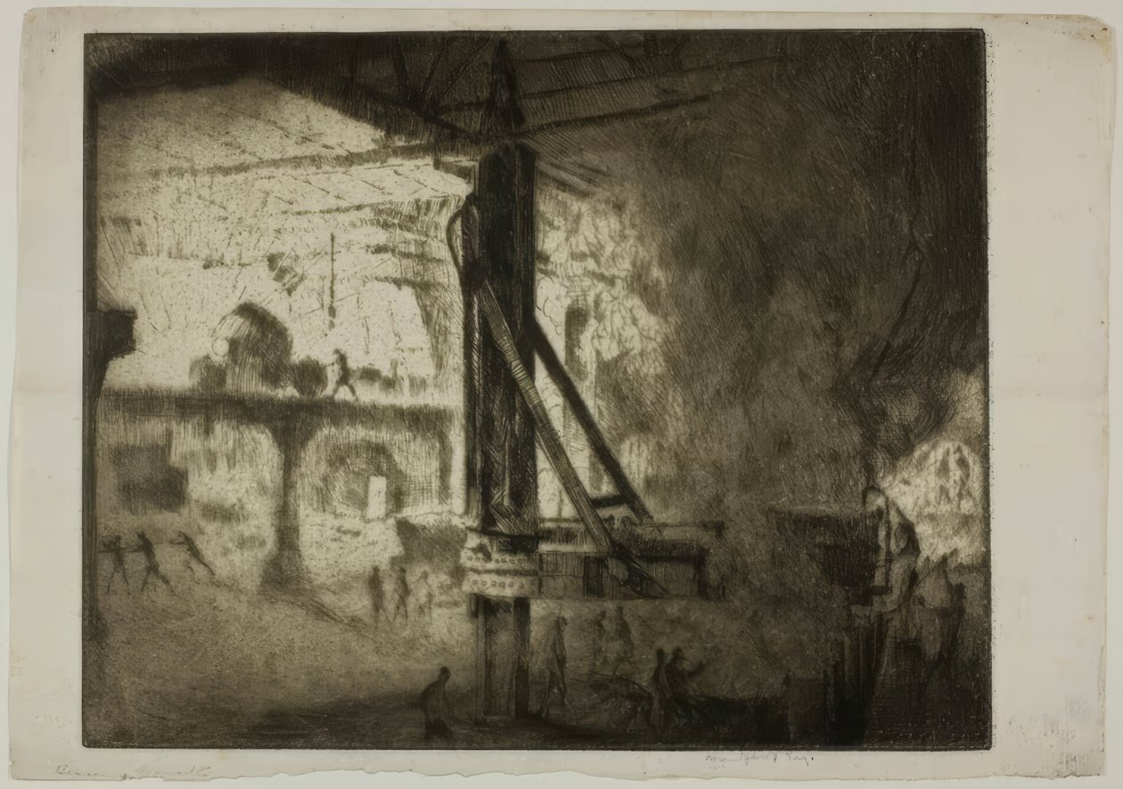 Chicago – Bessemer-muuntimet, Illinois Steel Co. tekijältä Bror Julius Olsson Nordfeldt