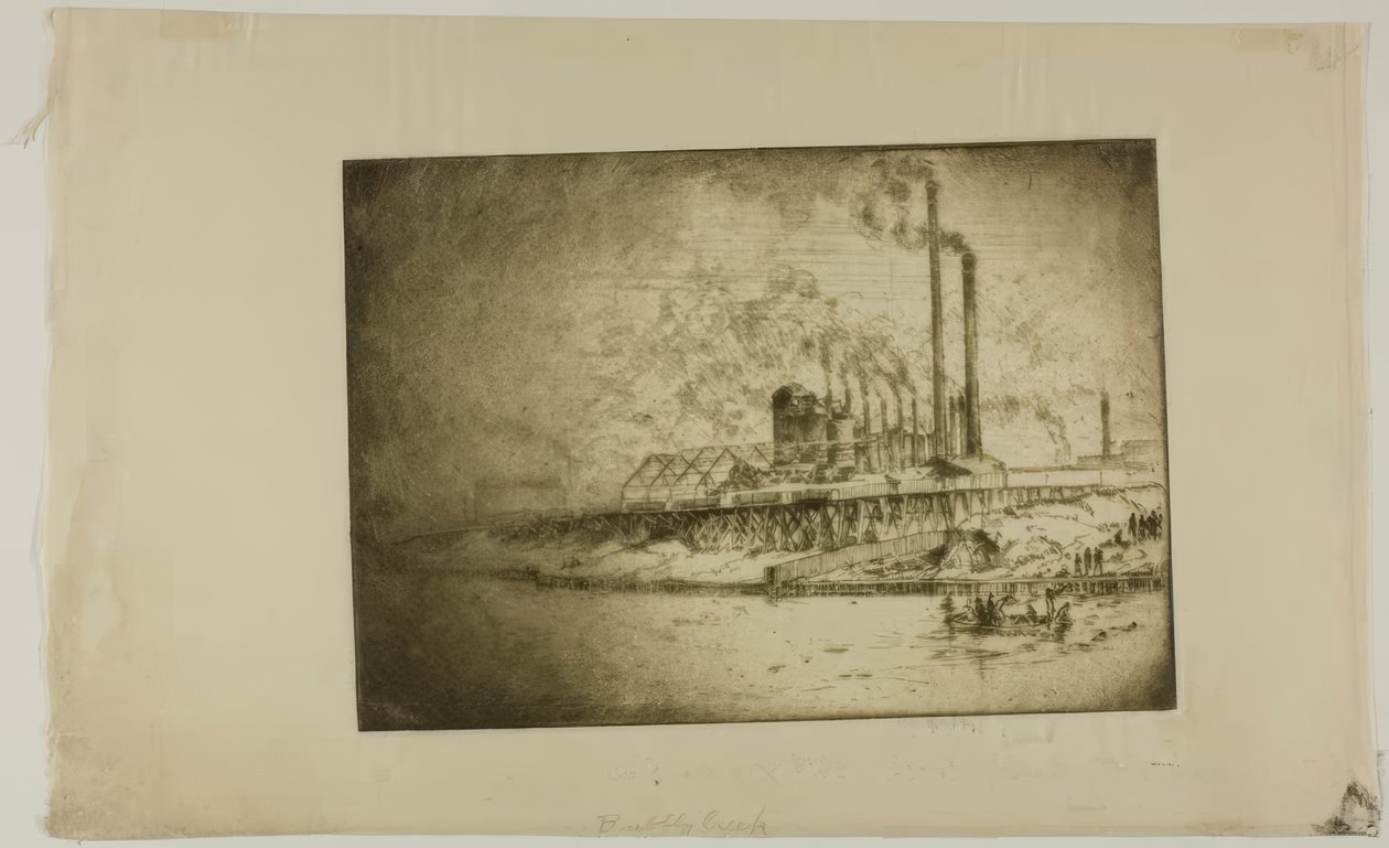 Chicago – Bubbly Creek, 35th St ja River tekijältä Bror Julius Olsson Nordfeldt