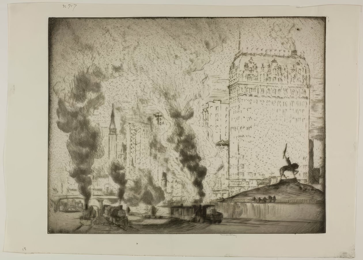 Chicago - Loganin muistomerkki tekijältä Bror Julius Olsson Nordfeldt