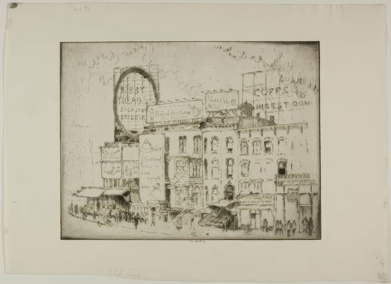 Chicago - Park Row tekijältä Bror Julius Olsson Nordfeldt