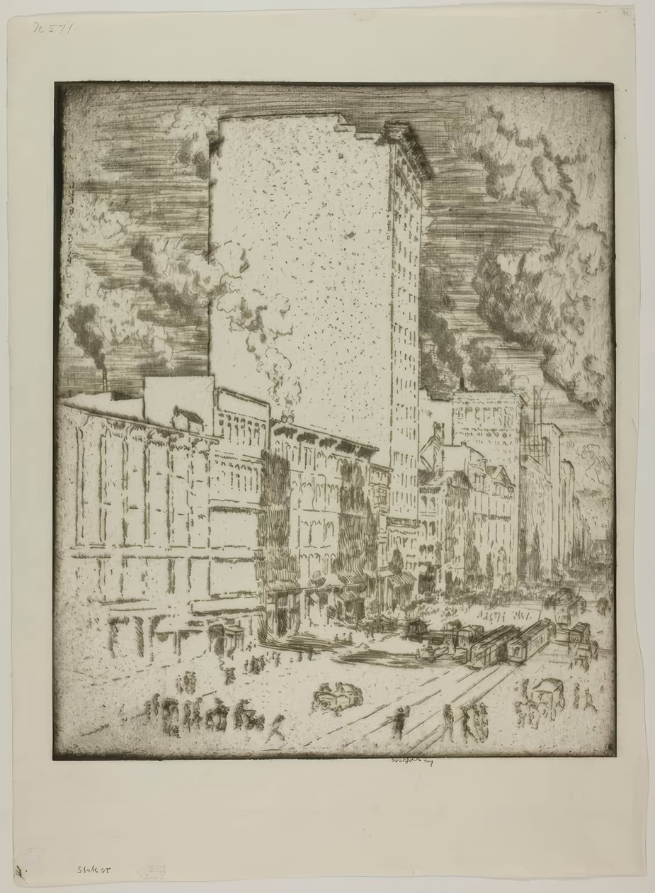 Chicago - State Street tekijältä Bror Julius Olsson Nordfeldt