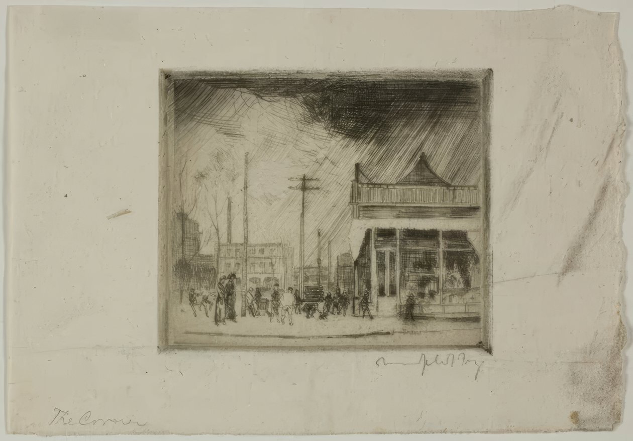 Chicago – The Corner, 57th ja Stony Island Ave tekijältä Bror Julius Olsson Nordfeldt