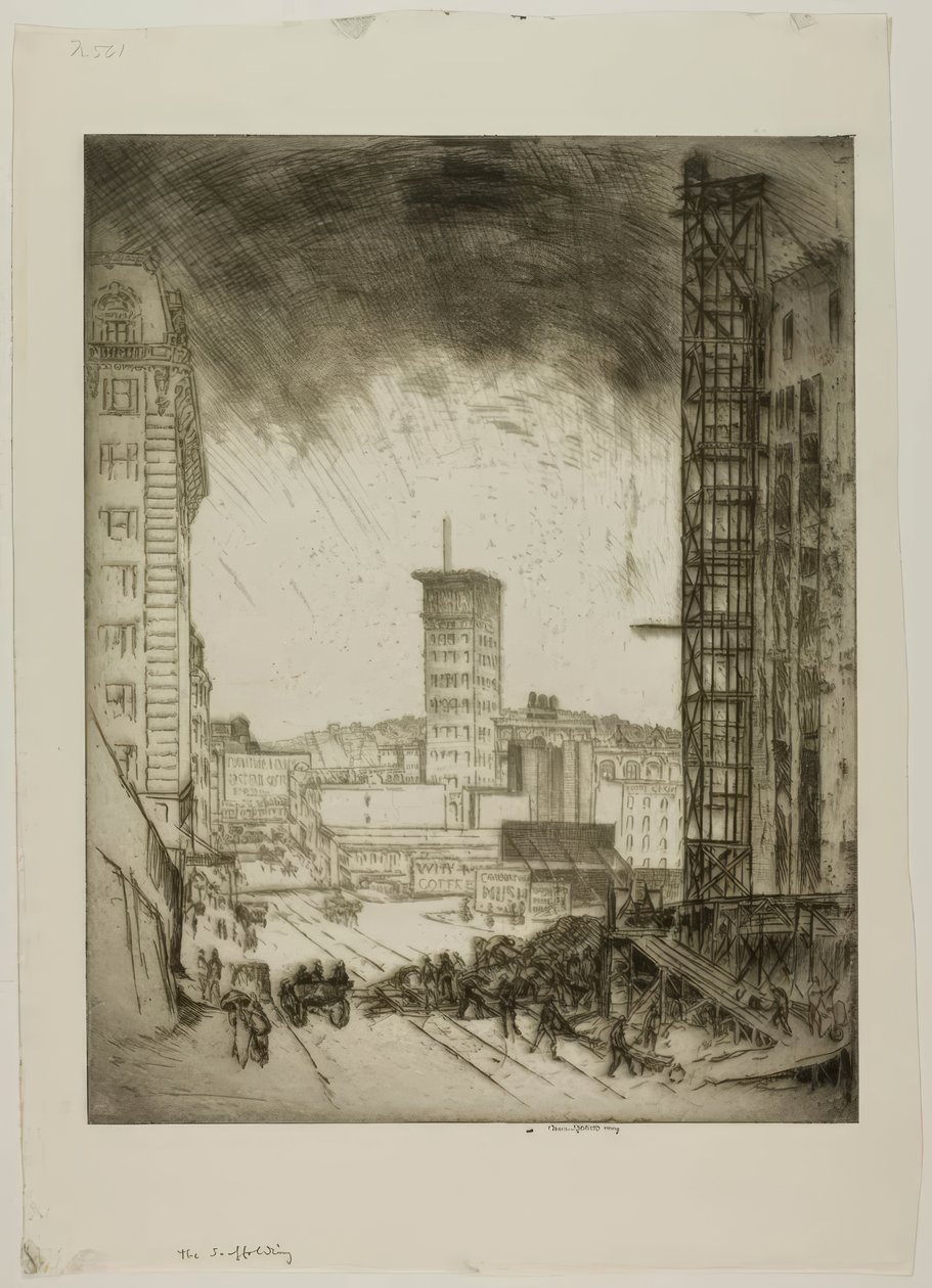 Rakennustelineet tekijältä Bror Julius Olsson Nordfeldt