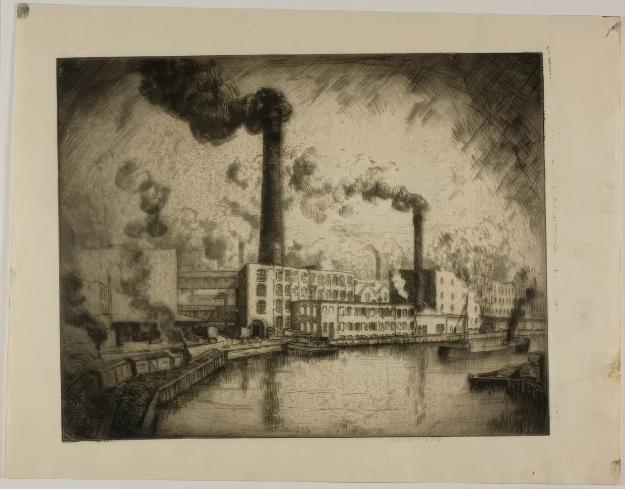 Nimetön (South Deering – vasen ranta) tekijältä Bror Julius Olsson Nordfeldt