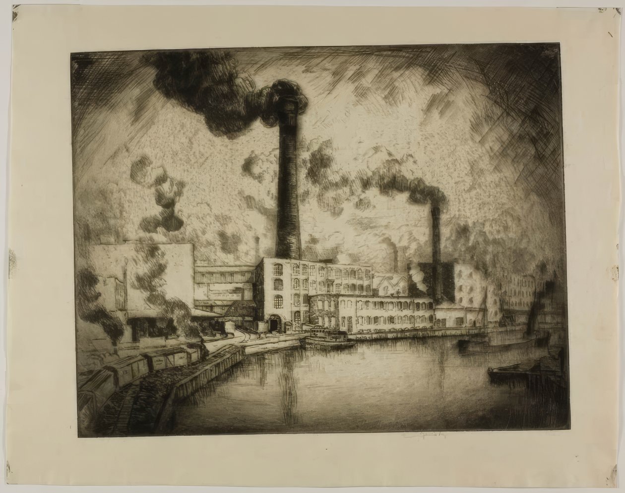 Nimetön (South Deering – vasen ranta) tekijältä Bror Julius Olsson Nordfeldt