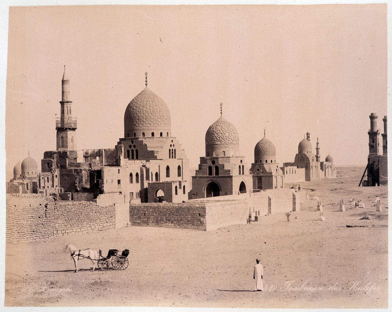 Egypti: kalivien hauta - Zangali-veljesten valokuva, 1800-luvun loppu tekijältä Brothers Zangaki