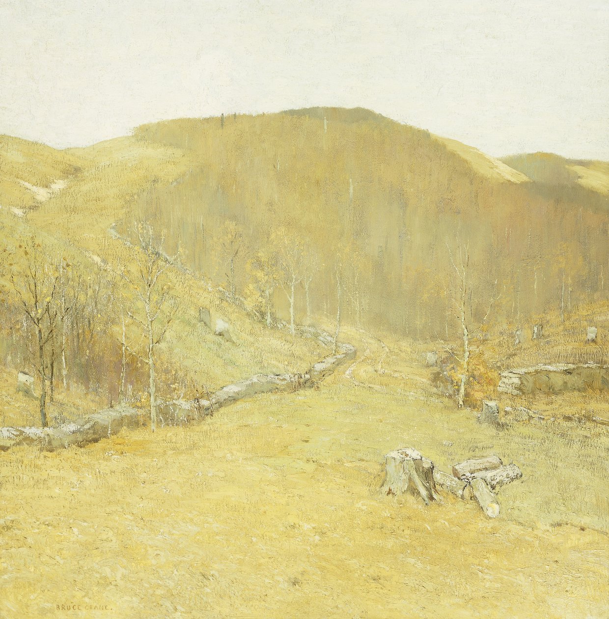 The Hills, n. 1910 (öljy kankaalle) tekijältä Bruce Crane