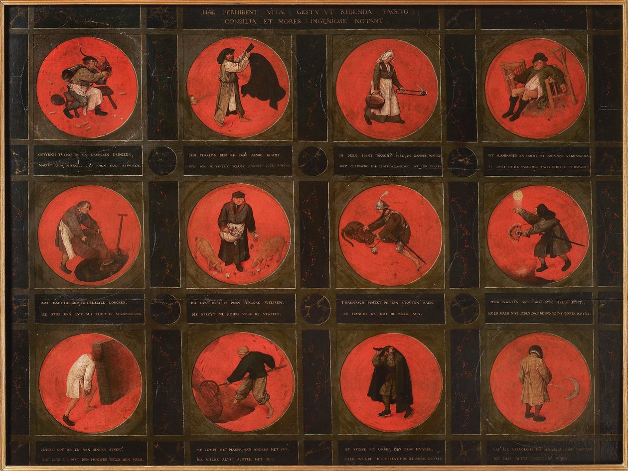 Kaksitoista sananlaskua, 1558. tekijältä Bruegel