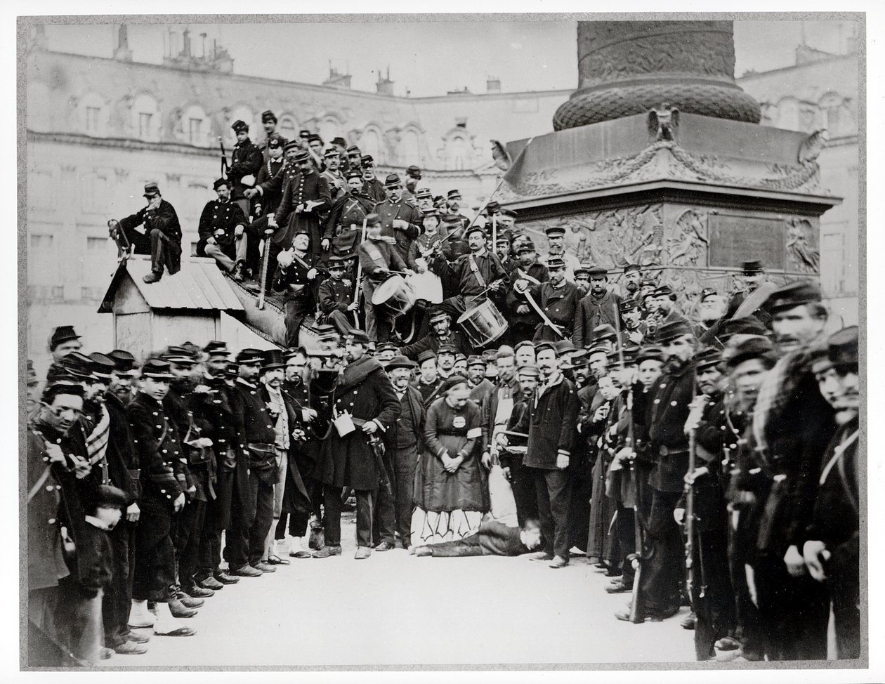 Federes ennen Vendome-pylvästä kommuunin aikana, 1871 tekijältä Bruno Braquehais