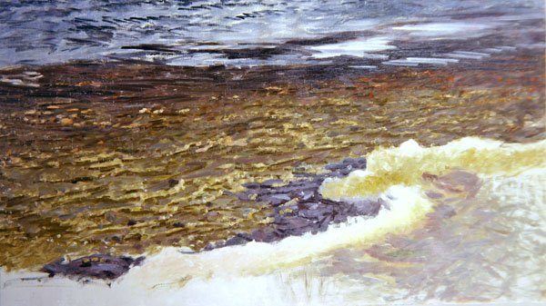 Juokseva vesi (öljy kankaalle) tekijältä Bruno Andreas Liljefors