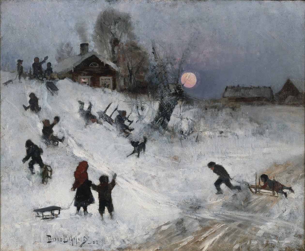 Kelkkailu, 1882 tekijältä Bruno Andreas Liljefors