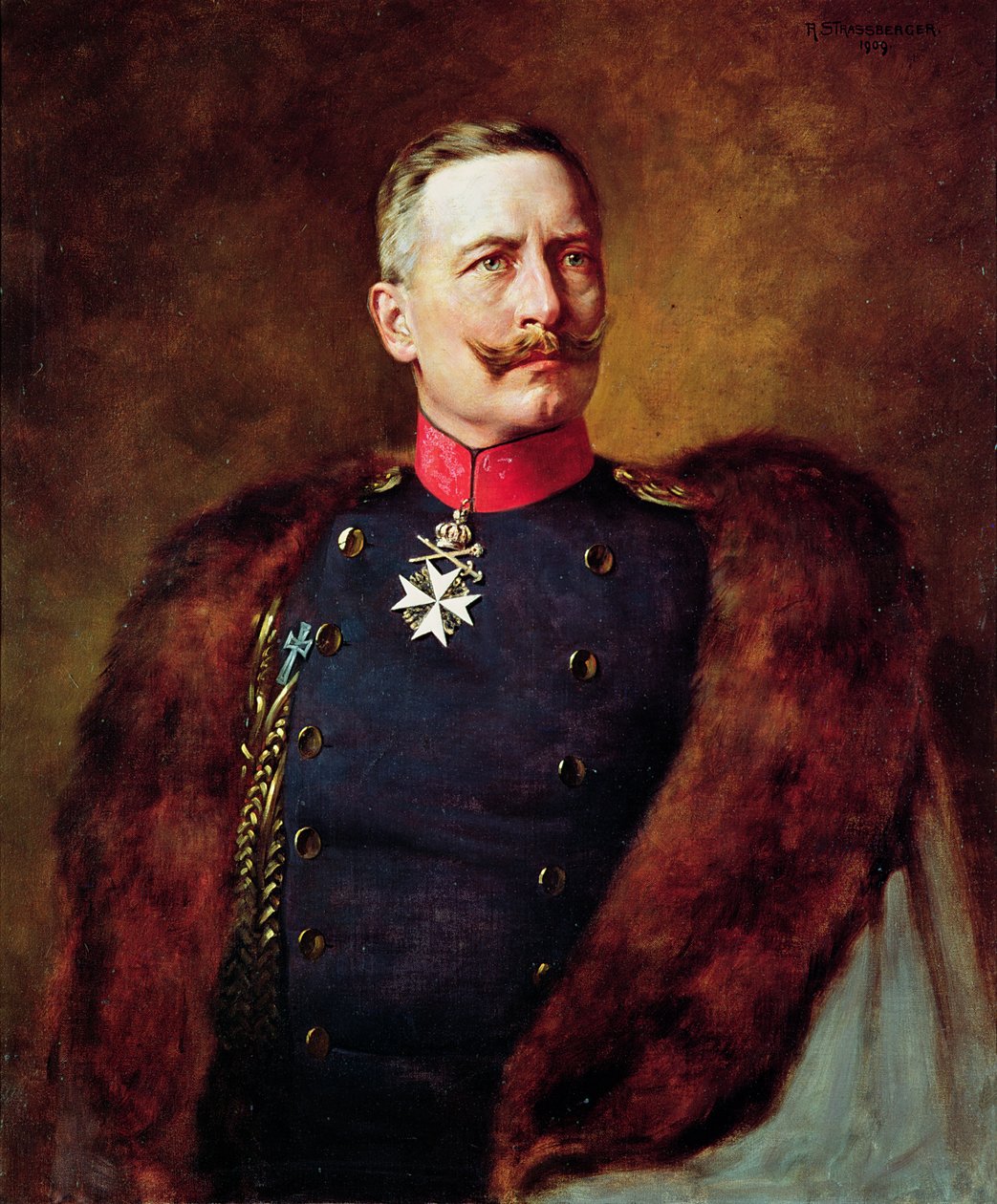 Keisari Wilhelm II:n (1859-1941) muotokuva tekijältä Bruno Heinrich Strassberger