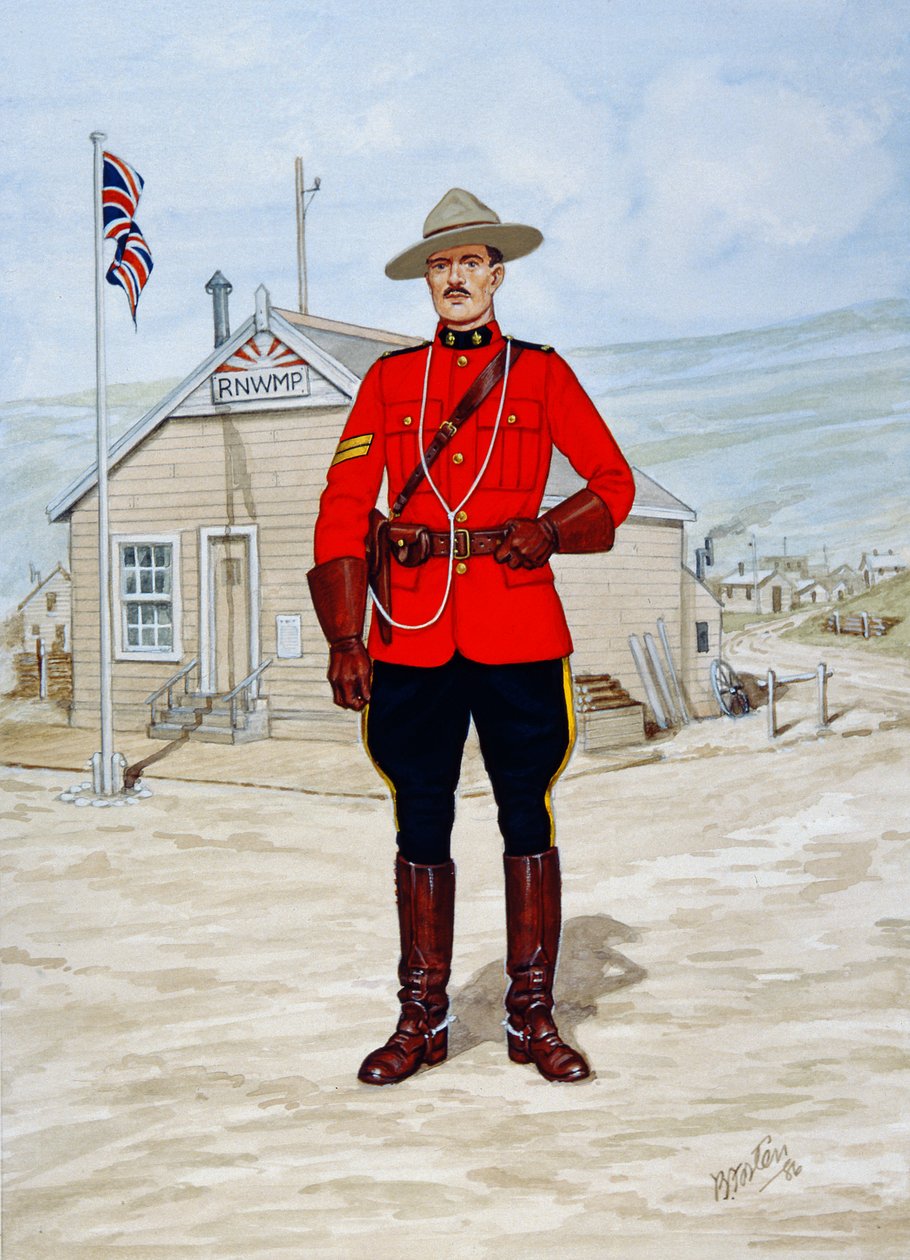 Luoteisen ratsupoliisin alikersantti vuonna 1905. tekijältä Bryan Fosten