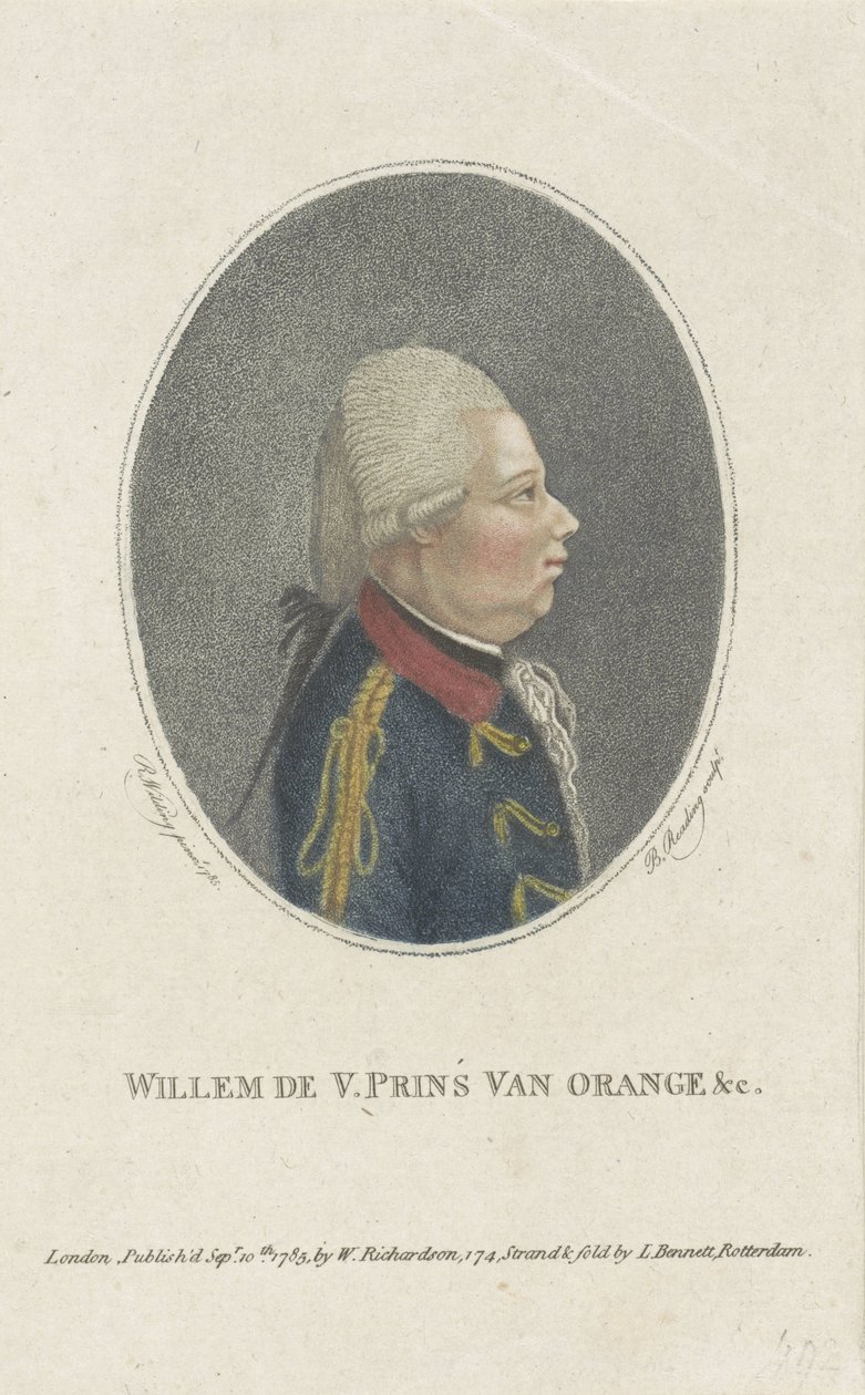 Orange-Nassaun prinssin William V:n muotokuva tekijältä Burnet Reading