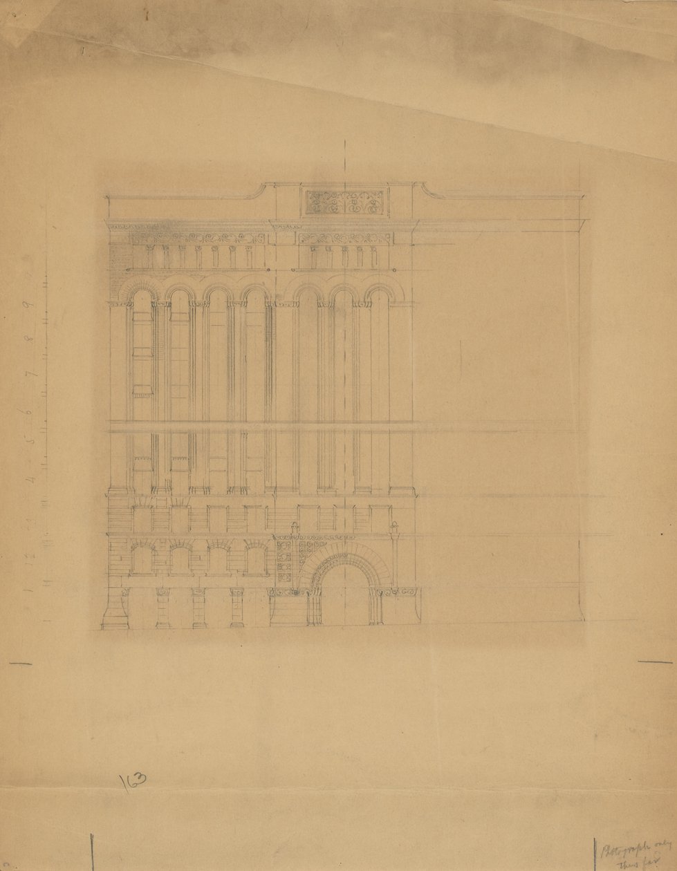 Mills Building, San Francisco, Kalifornia, Design Sketch tekijältä Burnham and Root