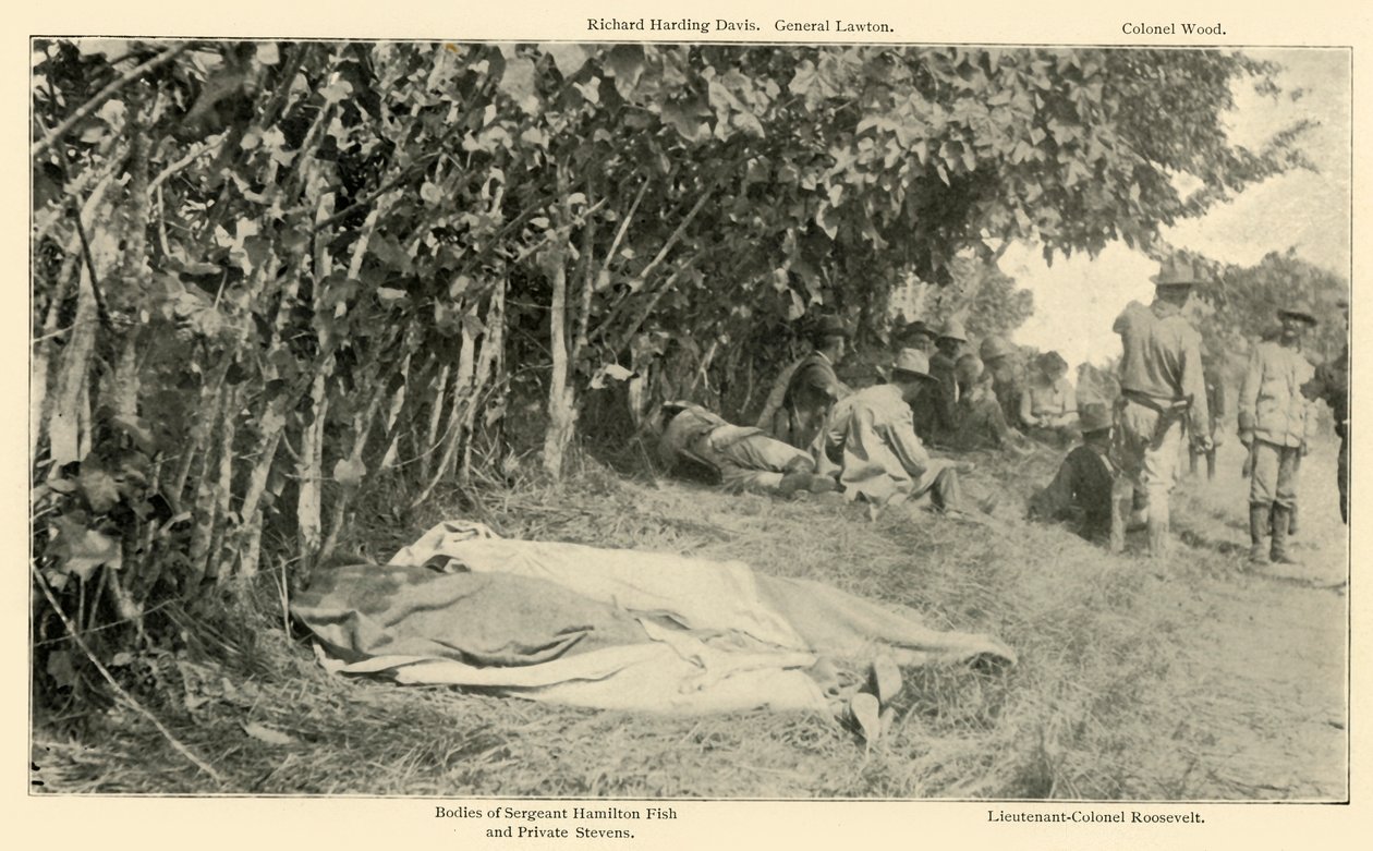 Kohtaus Rough Riders Battle -taistelun jälkeen, 24. kesäkuuta, Espanjan ja Amerikan välinen sota, 1898, 1899. tekijältä Burr McIntosh