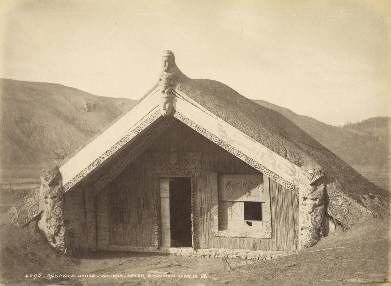 Runanga House - Wairoa - purkauksen jälkeen kesäkuu 10.86, heinäkuu 1886 (valokuvavedos) (albumi) tekijältä Burton Brothers Studio