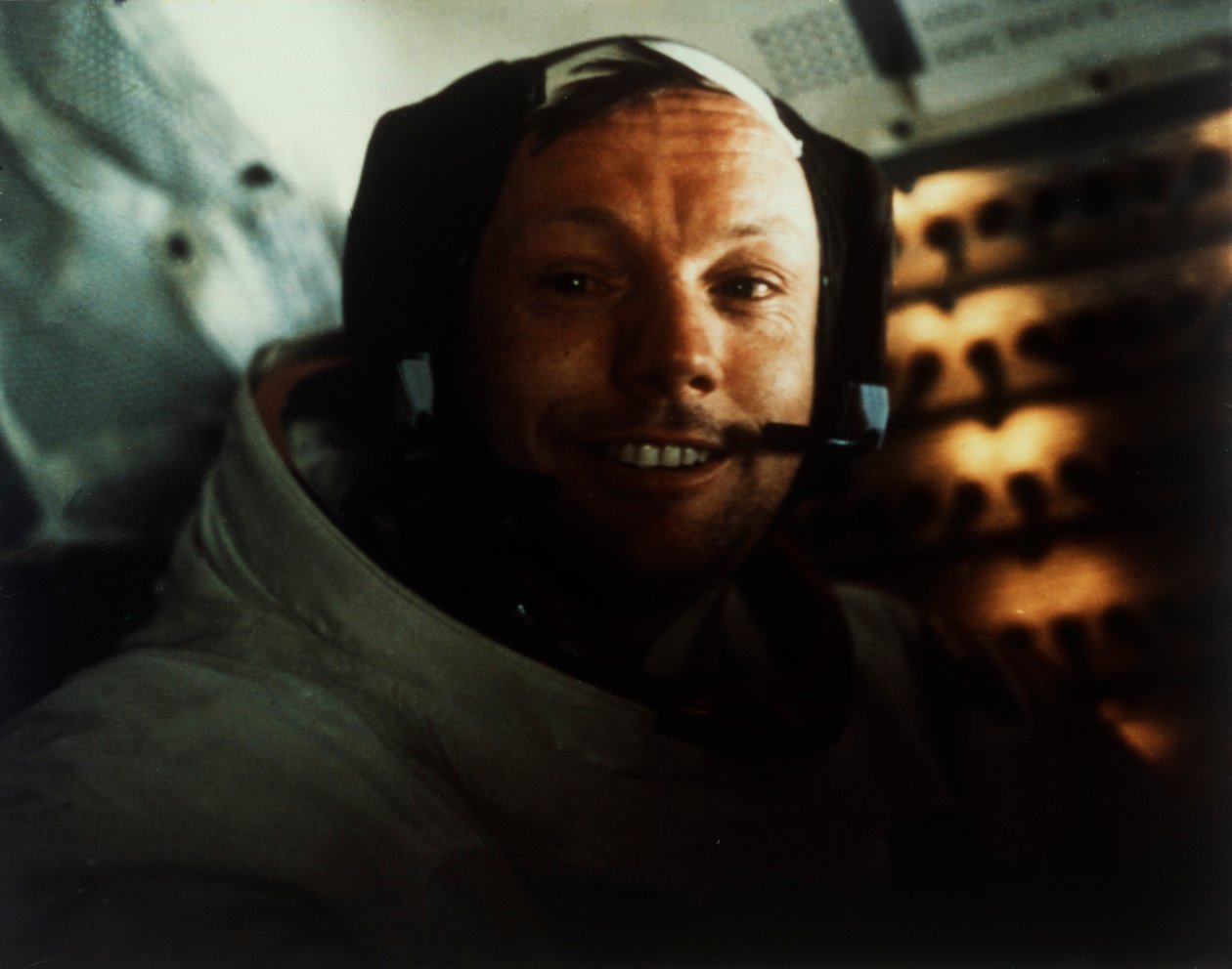 Komentaja Neil Armstrong Lunar Module on the Moonissa, Apollo 11 -tehtävä, heinäkuu 1969. tekijältä Buzz Aldrin