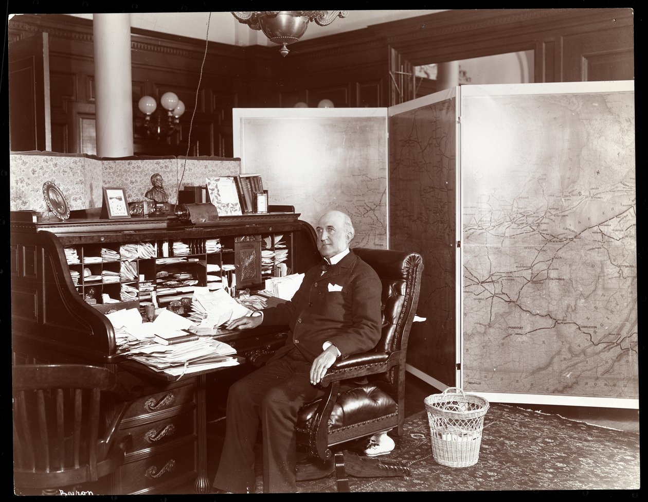 Chauncey Depew toimistossaan New Yorkissa, 1898 (hopeagelatiiniprintti) tekijältä Byron Company