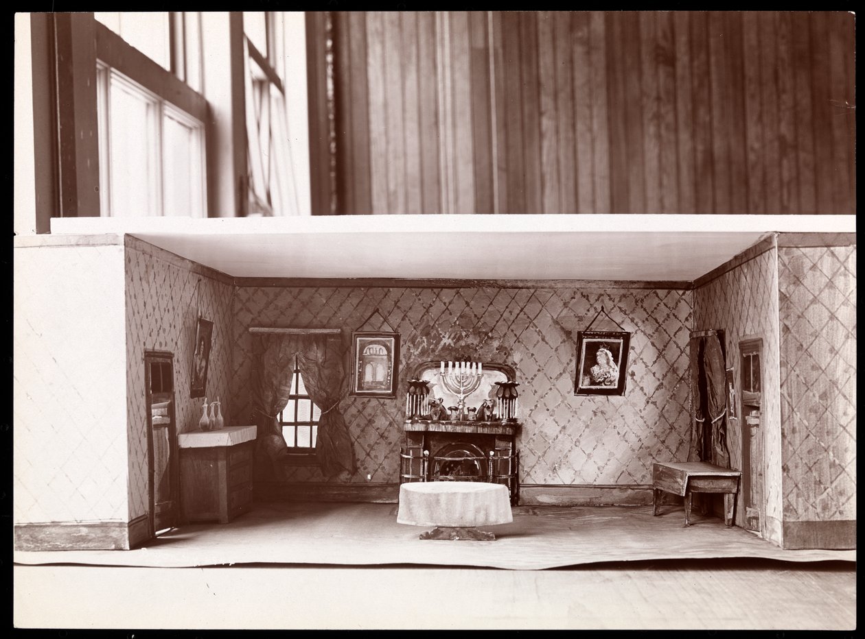 Ernest Grosin suunnitteleman tunnistamattoman näytelmän sarjan malli, 1899 (hopeagelatiiniprintti) tekijältä Byron Company