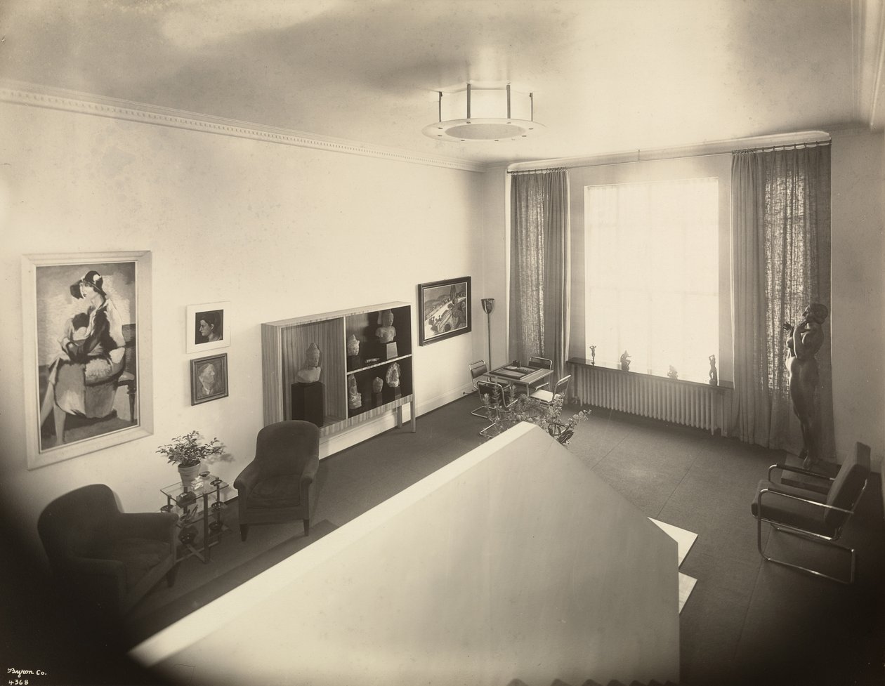 Olohuone herra John A. Dunbarin kodissa, 50 East 77th Street, New York, 1931 (hopeagelatiiniprintti) tekijältä Byron Company