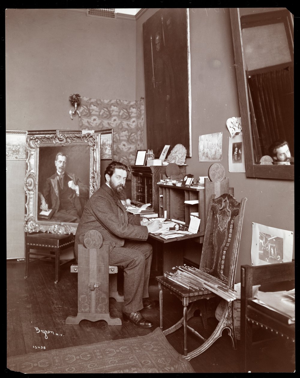 Muotokuvamaalari Richard Hall, 1903 (hopeagelatiiniprintti) tekijältä Byron Company