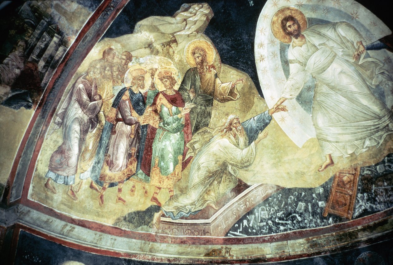 Anastasis Pareklesian apsiholvissa, 1310-20 tekijältä Byzantine