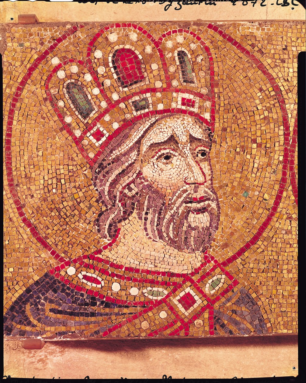 Keisari Konstantinus I (n. 274-337) Suuri (mosaiikki) tekijältä Byzantine