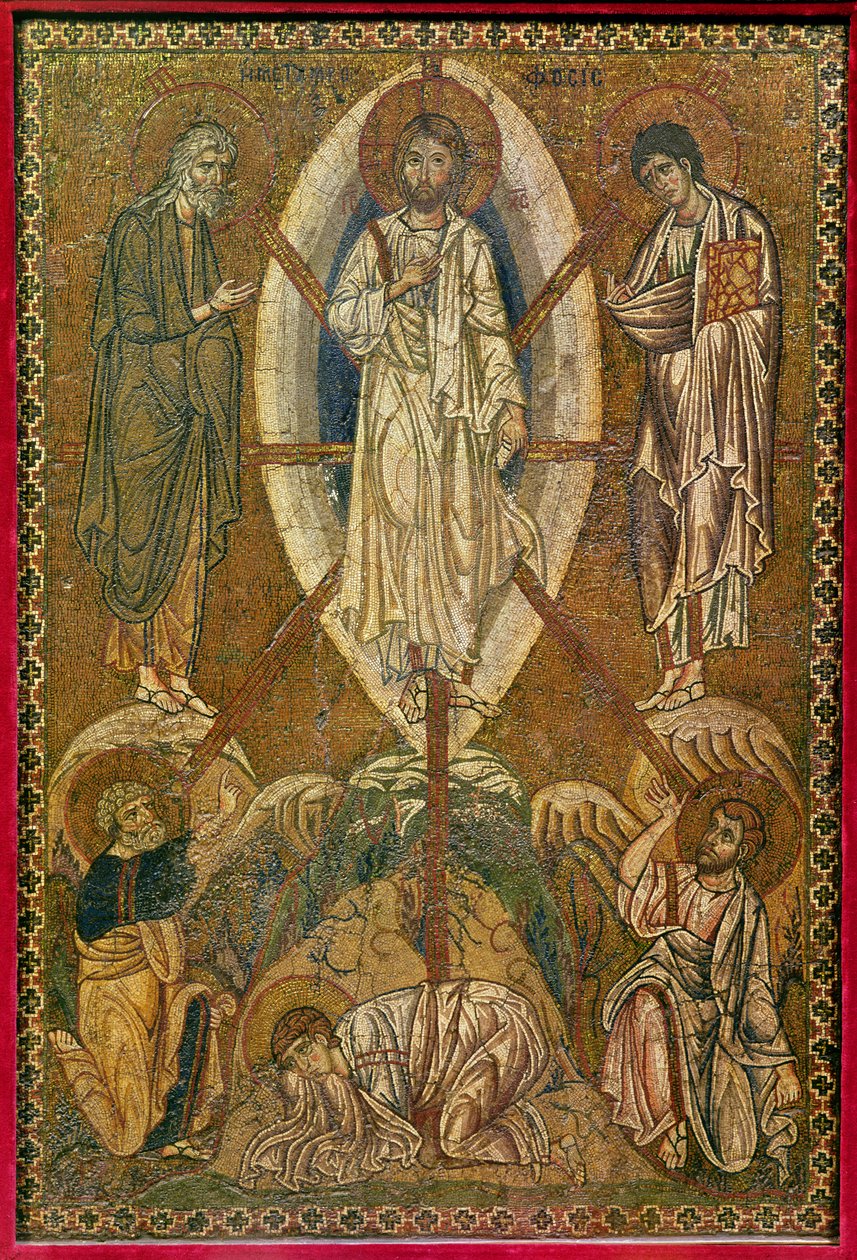 Kirkastumista kuvaava kannettava ikoni, 1100-1200-luku (mosaiikki). tekijältä Byzantine