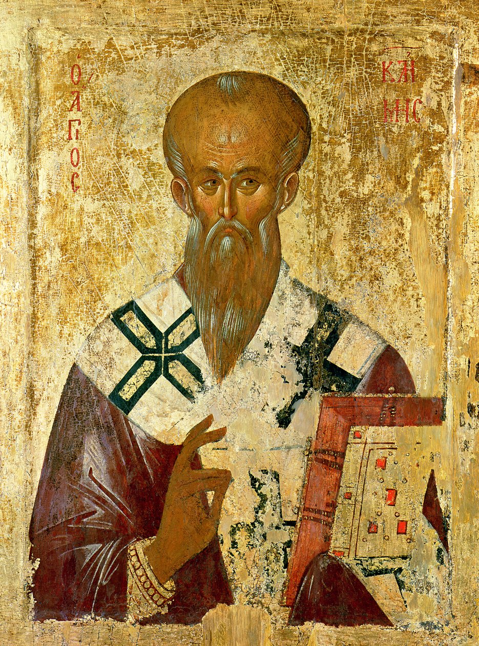 St. Clement, 1300-1400-luku (tempera taulussa) tekijältä Byzantine
