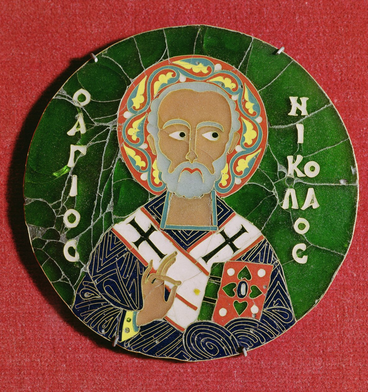 Pyhä Nikolaus (emali) tekijältä Byzantine