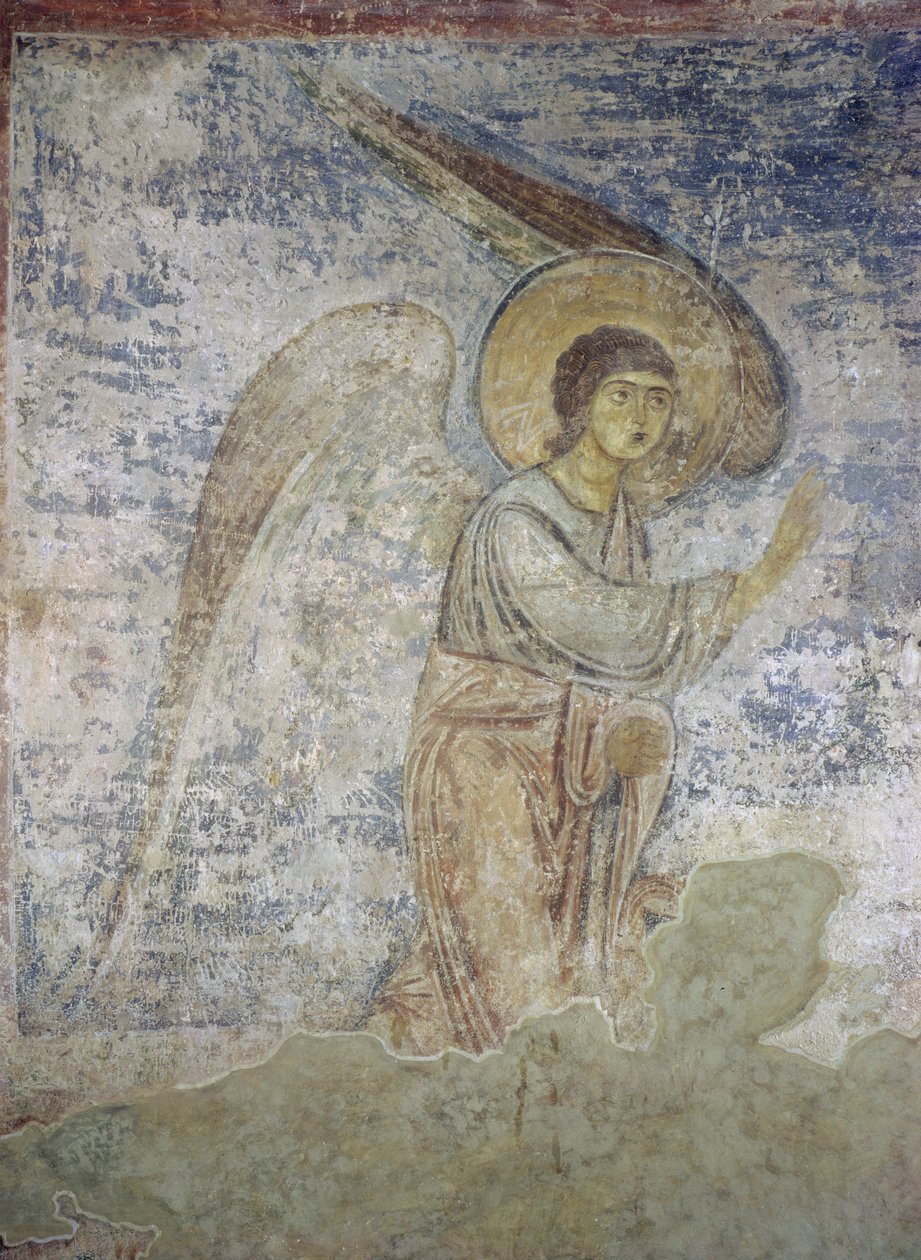 Arkkienkeli Gabriel, yksityiskohta kappelin sisustuksesta tekijältä Byzantine