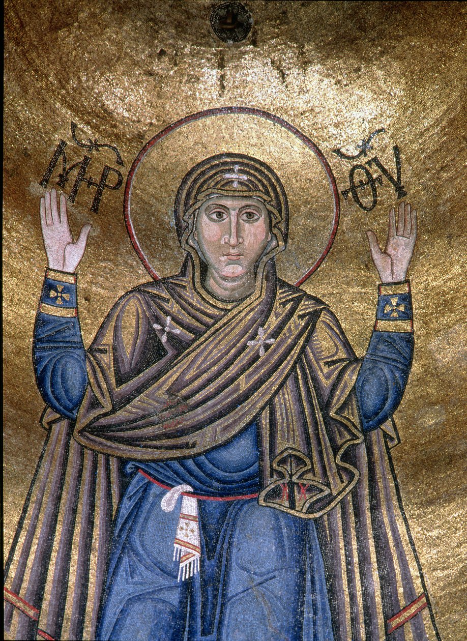 The Virgin Orans, n. 1050 (mosaiikki) tekijältä Byzantine