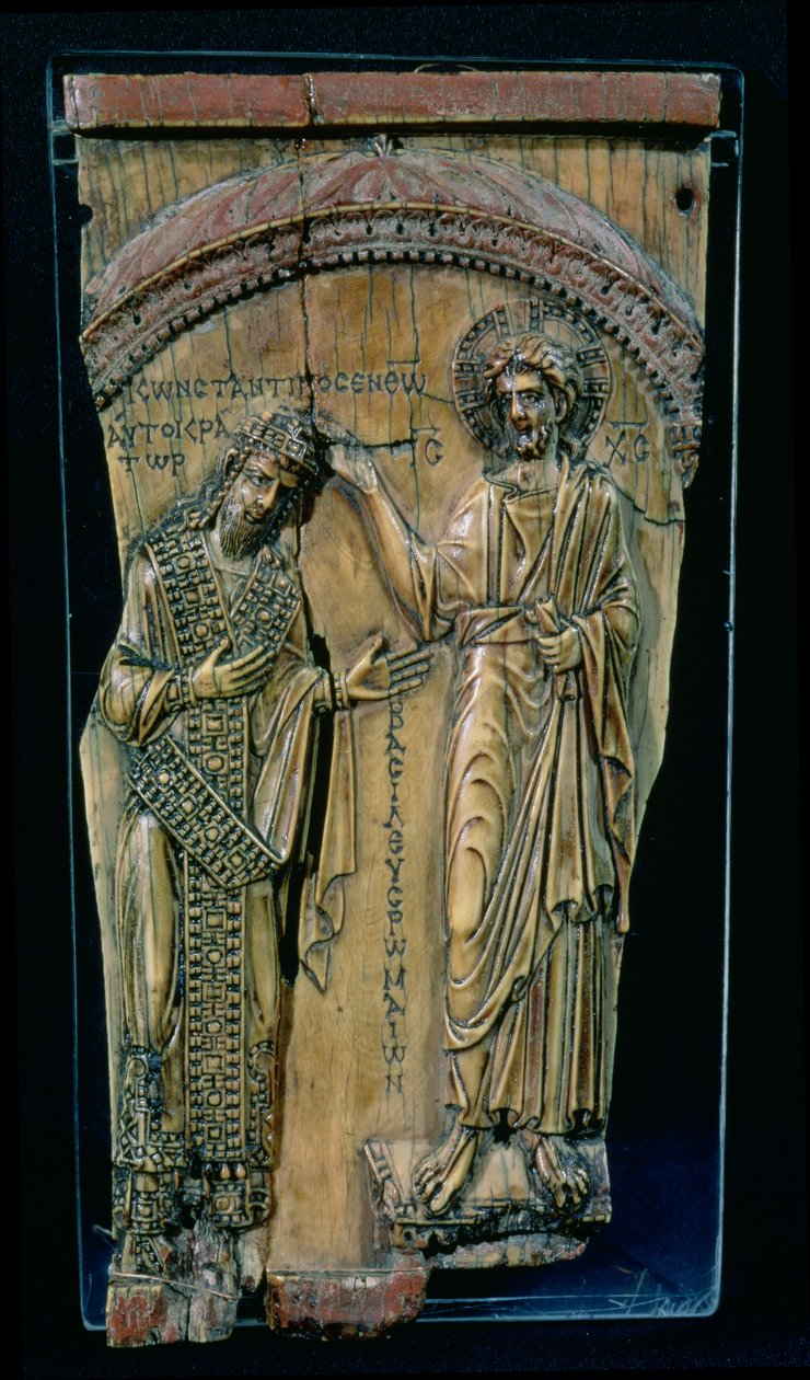 Kristus kruunaa keisari Konstantinus VII tekijältä Byzantine Byzantine