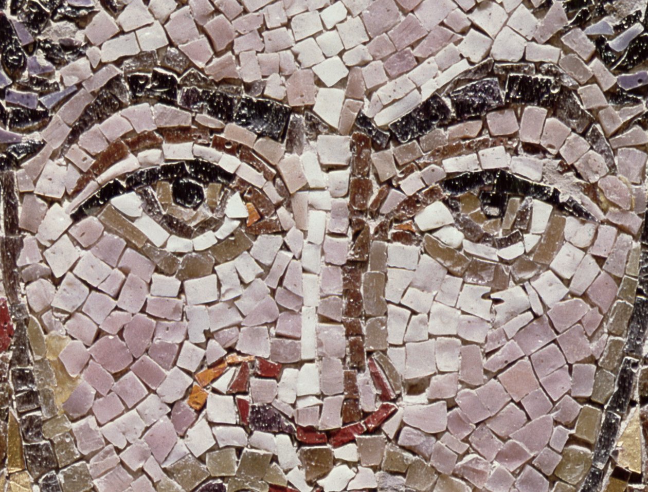Keisari Justinianus I (483-565) n. 547 jKr (mosaiikki) (yksityiskohta 140283) tekijältä Byzantine School