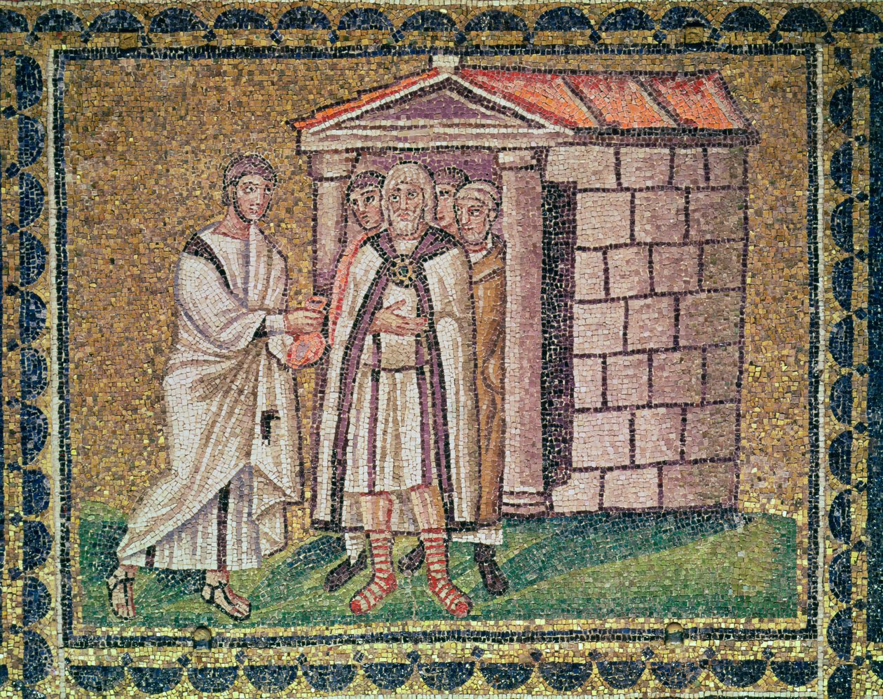 Juudas katuu, kohtauksia Kristuksen elämästä (mosaiikki) tekijältä Byzantine School