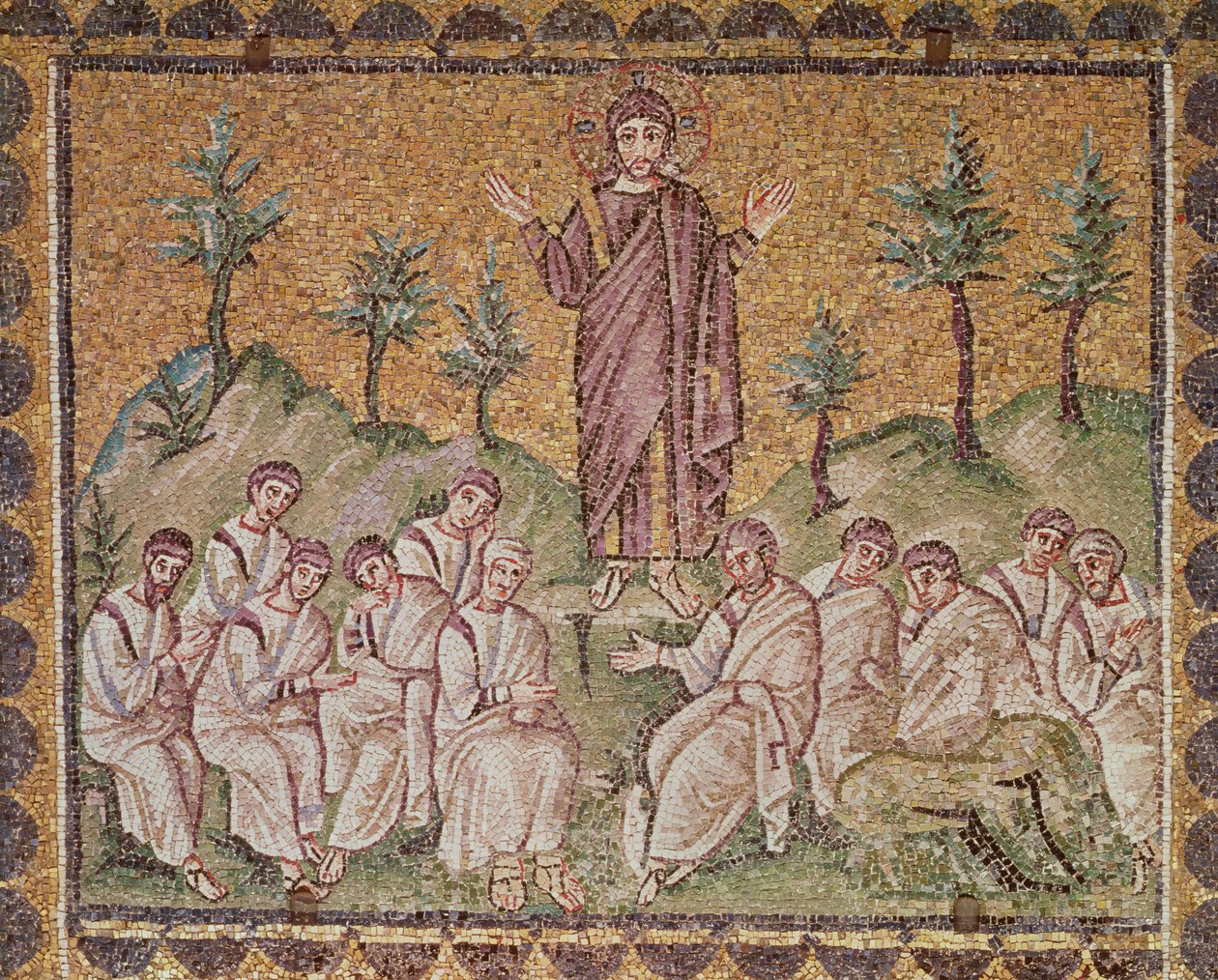Vuorisaarna, Kohtauksia Kristuksen elämästä (mosaiikki) tekijältä Byzantine School