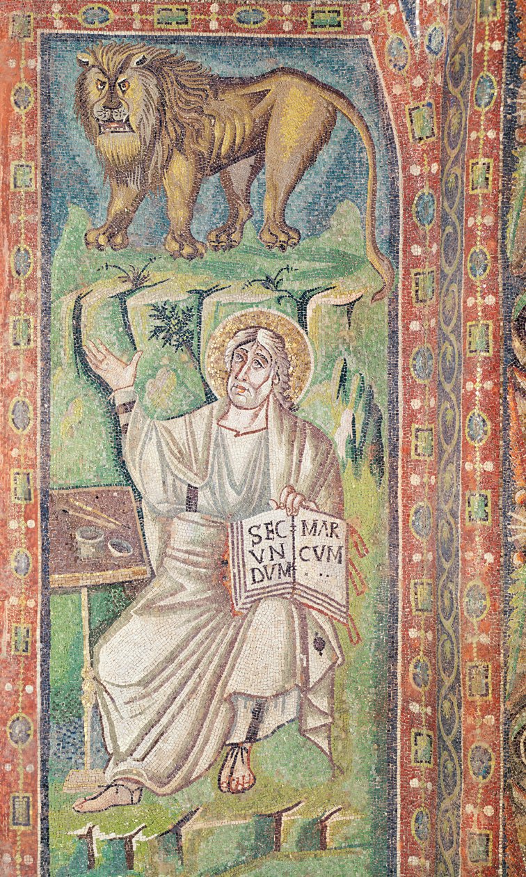 Pyhä Markus evankelista (mosaiikki) tekijältä Byzantine School