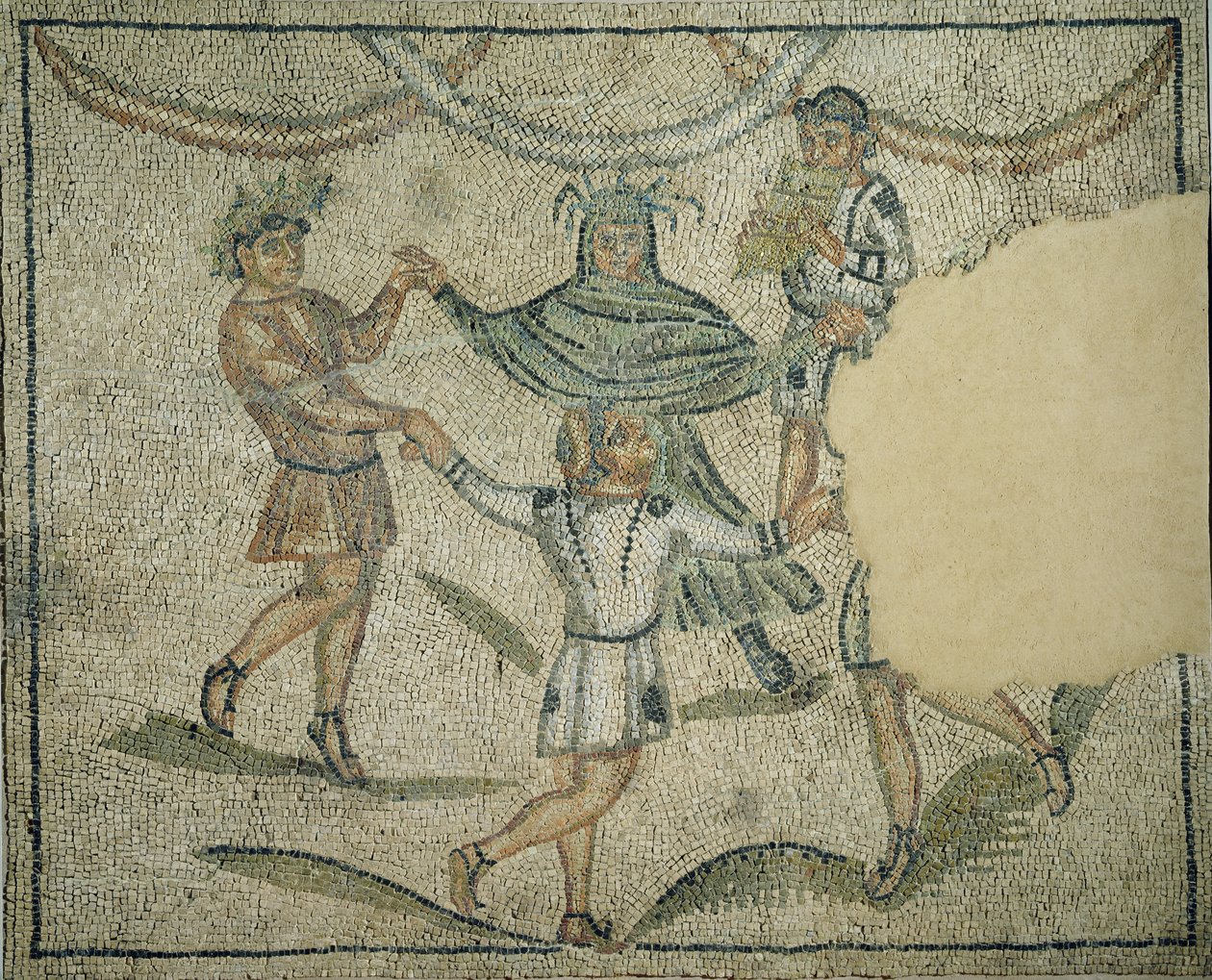 Vuodenaikojen tanssi (mosaiikki) tekijältä Byzantine School