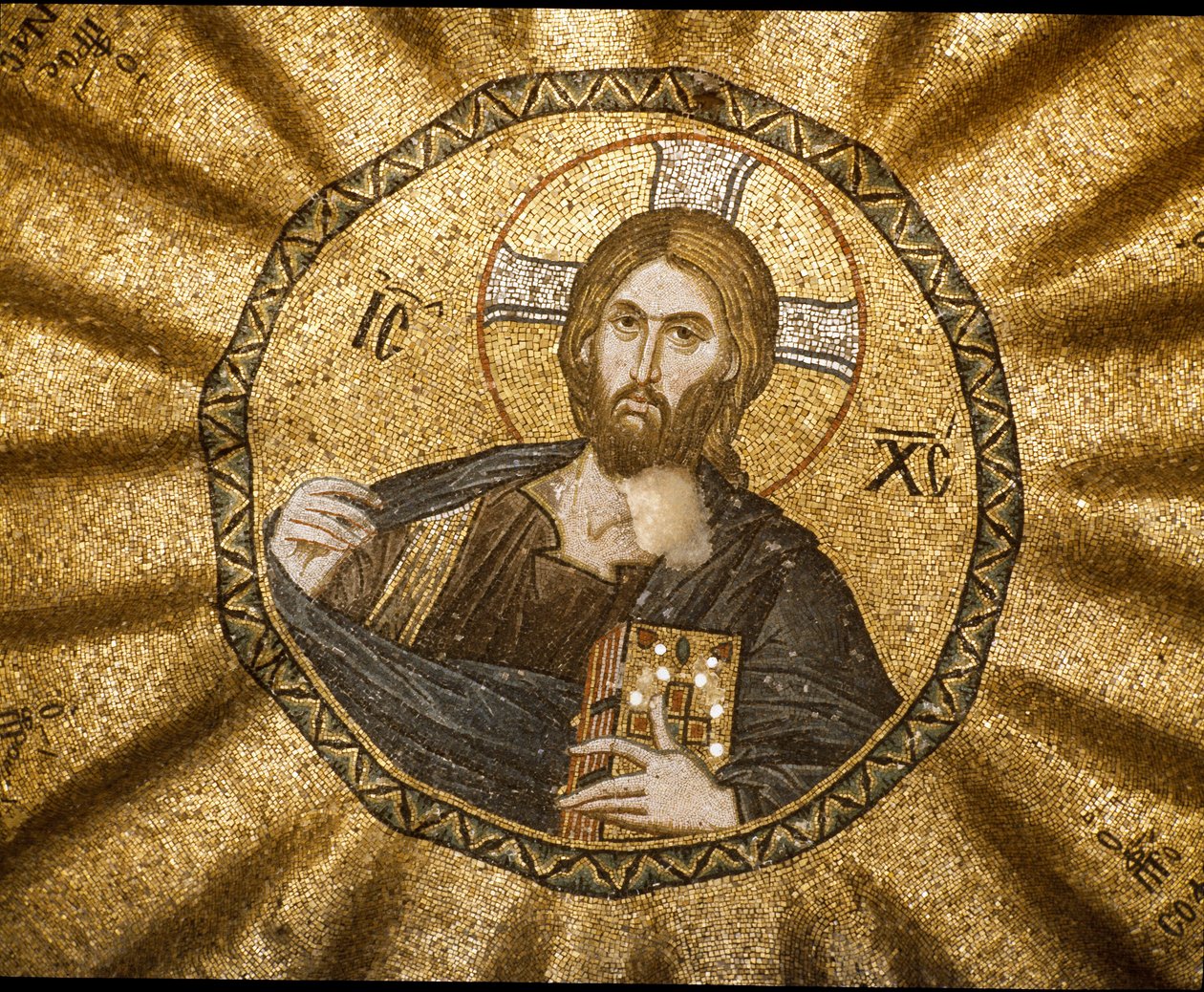 Kristus pantokraattori (tai Kristus kirkkaudessa) (Mosaiikki tekijältä Byzantine