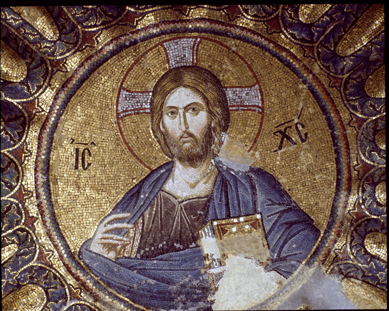 Kristus pantokraattori (tai Kristus kirkkaudessa) (Mosaiikki, 5.-1300-luku) tekijältä Byzantine