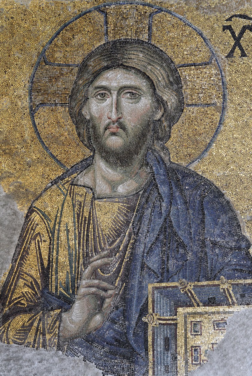 Kristus pantokraattori tai Kristus kirkkaudessa, n. 1261 (mosaiikki) tekijältä Byzantine